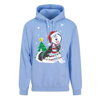 Funny Siberian Husky Christmas Dog Lover Gift Unisex Surf Hoodie