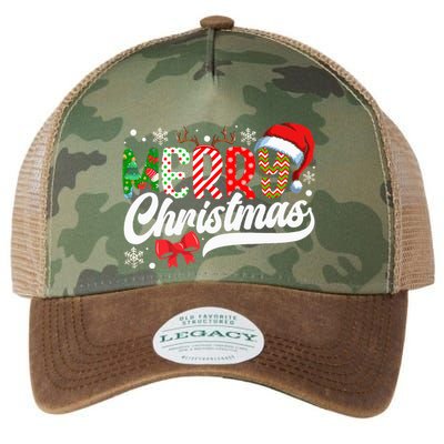 Festive Santa Hat with Plaid Pattern Legacy Tie Dye Trucker Hat