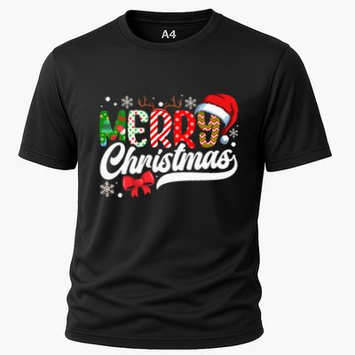 Festive Santa Hat with Plaid Pattern Performance Shirt