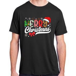 Festive Santa Hat with Plaid Pattern Adult ChromaSoft Performance T-Shirt