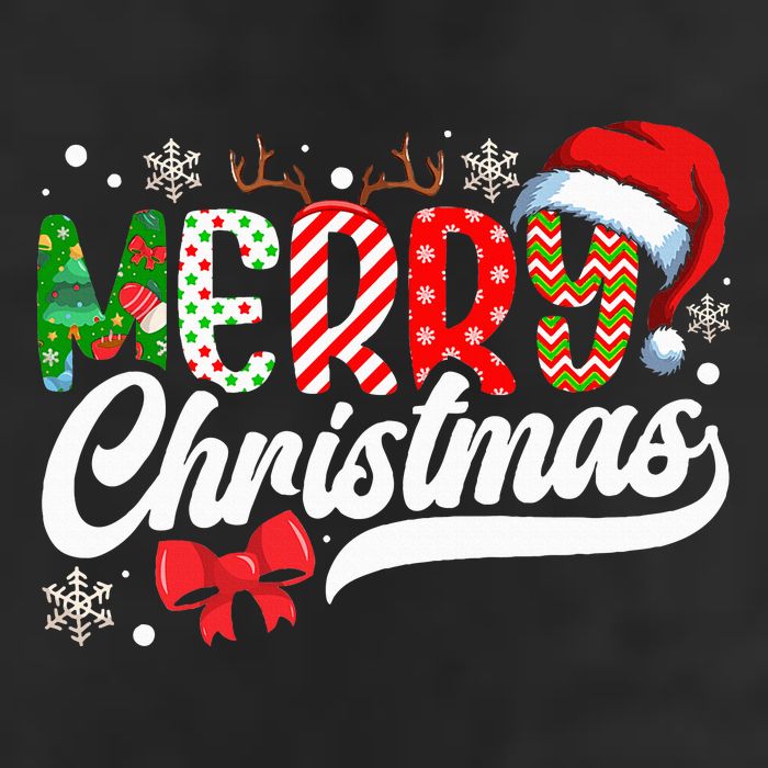 Festive Santa Hat with Plaid Pattern 25L Jumbo Tote