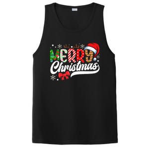 Festive Santa Hat with Plaid Pattern PosiCharge Competitor Tank