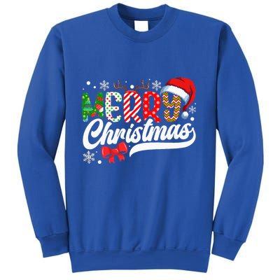 Festive Santa Hat with Plaid Pattern Sweatshirt