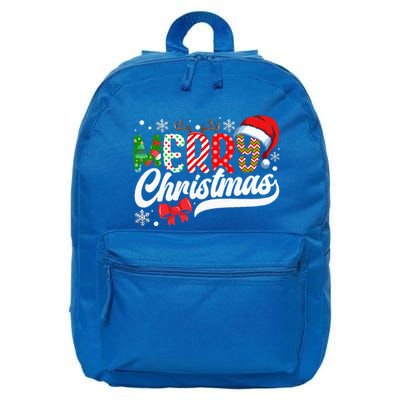 Festive Santa Hat with Plaid Pattern 16 in Basic Backpack