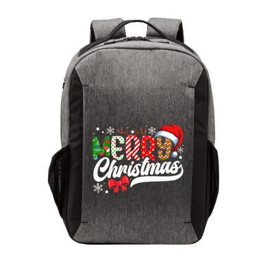 Festive Santa Hat with Plaid Pattern Vector Backpack