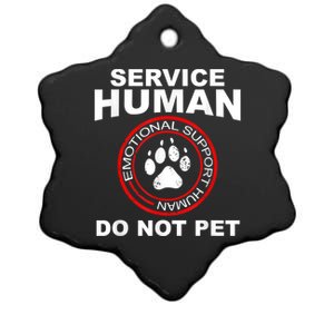 Funny Service Human Gift Funny Dog Owner Emotional Support Human Ceramic Star Ornament