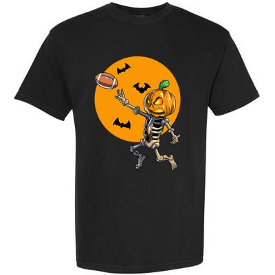 Football Skeleton Halloween Football Halloween Garment-Dyed Heavyweight T-Shirt