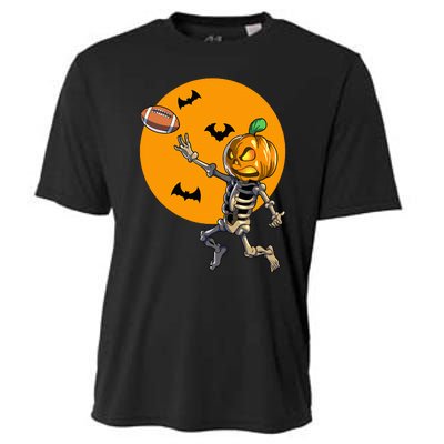 Football Skeleton Halloween Football Halloween Cooling Performance Crew T-Shirt