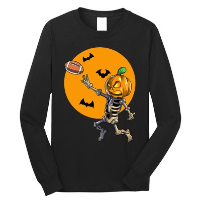 Football Skeleton Halloween Football Halloween Long Sleeve Shirt