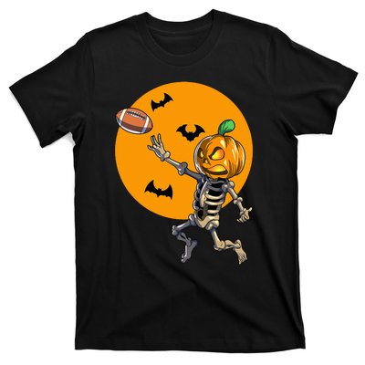 Football Skeleton Halloween Football Halloween T-Shirt