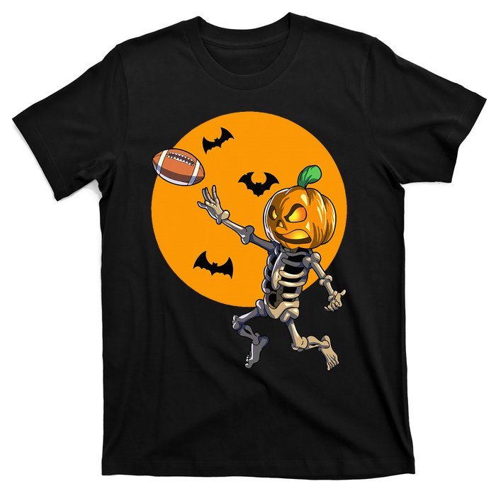 Football Skeleton Halloween Football Halloween T-Shirt