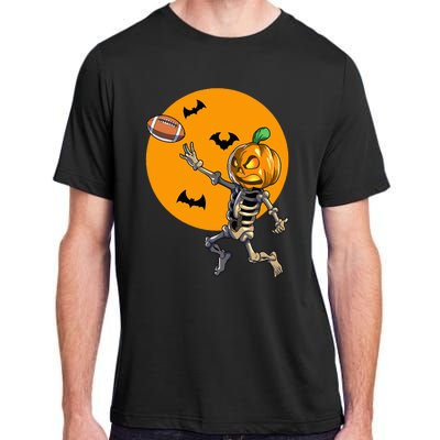 Football Skeleton Halloween Football Halloween Adult ChromaSoft Performance T-Shirt