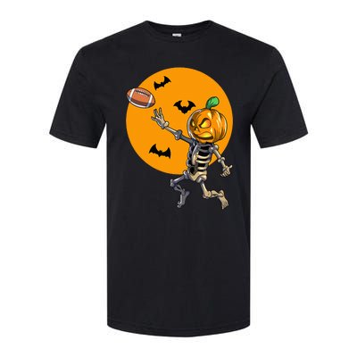 Football Skeleton Halloween Football Halloween Softstyle CVC T-Shirt