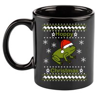 Frog Says Hoppy Christmas 11oz C Handle Ceramic Mug