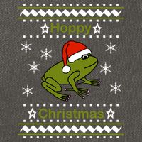 Frog Says Hoppy Christmas Cotton Canvas Backpack