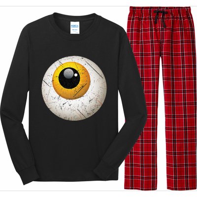 Funny Sarcastic Halloween Horrible Spooky Scary Eyeball Long Sleeve Pajama Set