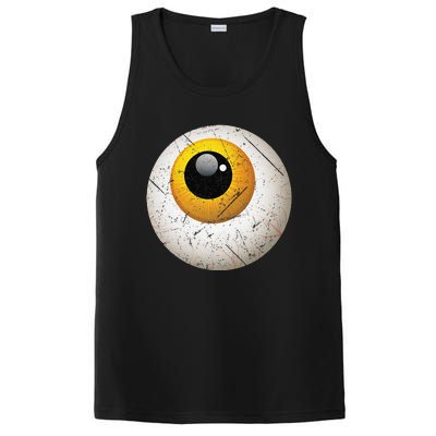 Funny Sarcastic Halloween Horrible Spooky Scary Eyeball PosiCharge Competitor Tank