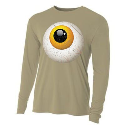 Funny Sarcastic Halloween Horrible Spooky Scary Eyeball Cooling Performance Long Sleeve Crew