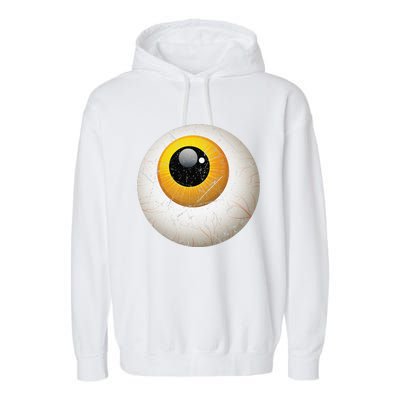 Funny Sarcastic Halloween Horrible Spooky Scary Eyeball Garment-Dyed Fleece Hoodie