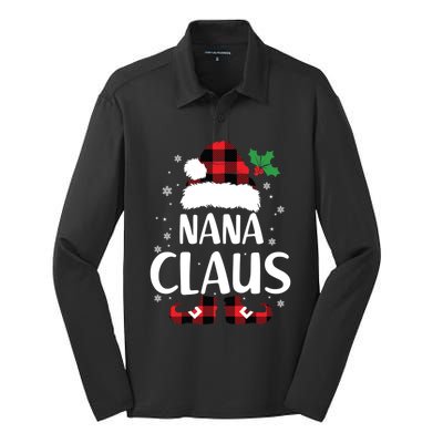 Fun Santa Hat Christmas Costume Family Matching Nana Claus Great Gift Silk Touch Performance Long Sleeve Polo