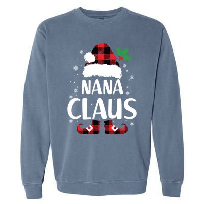 Fun Santa Hat Christmas Costume Family Matching Nana Claus Great Gift Garment-Dyed Sweatshirt