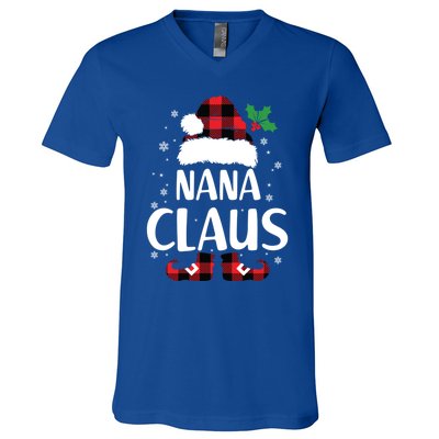 Fun Santa Hat Christmas Costume Family Matching Nana Claus Great Gift V-Neck T-Shirt