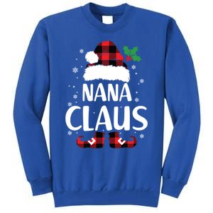 Fun Santa Hat Christmas Costume Family Matching Nana Claus Great Gift Tall Sweatshirt