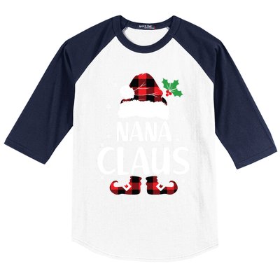 Fun Santa Hat Christmas Costume Family Matching Nana Claus Great Gift Baseball Sleeve Shirt