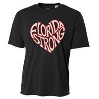 Florida Strong Heart State Pride Typography Cooling Performance Crew T-Shirt