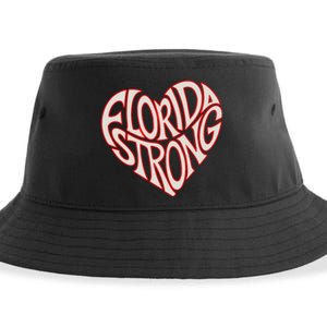 Florida Strong Heart State Pride Typography Sustainable Bucket Hat