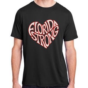 Florida Strong Heart State Pride Typography Adult ChromaSoft Performance T-Shirt