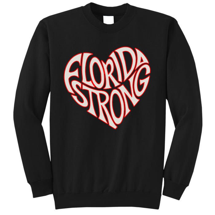 Florida Strong Heart State Pride Typography Tall Sweatshirt