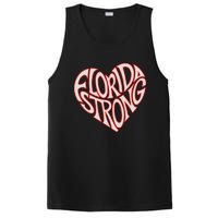 Florida Strong Heart State Pride Typography PosiCharge Competitor Tank