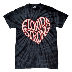 Florida Strong Heart State Pride Typography Tie-Dye T-Shirt