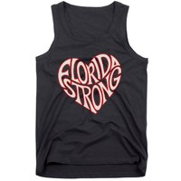 Florida Strong Heart State Pride Typography Tank Top