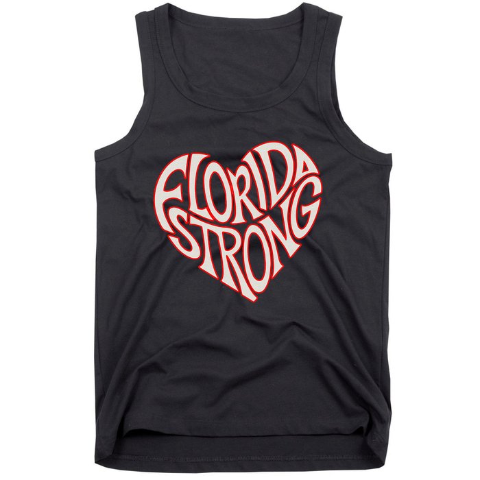 Florida Strong Heart State Pride Typography Tank Top