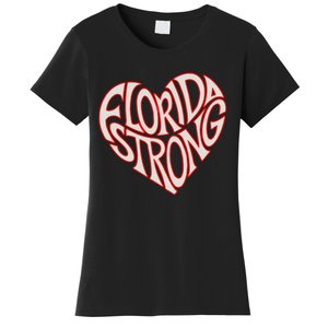 Florida Strong Heart State Pride Typography Women's T-Shirt