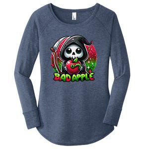 Funny Spooky Halloween Ghostly Apples For Trick Or Treat Women's Perfect Tri Tunic Long Sleeve Shirt