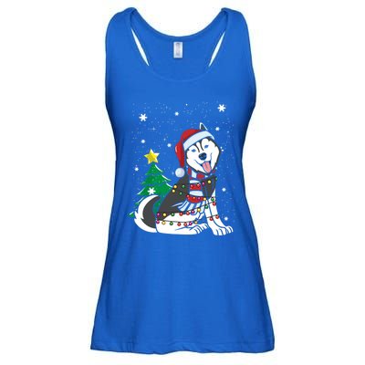 Funny Siberian Husky Christmas Dog Lover Gift Ladies Essential Flowy Tank