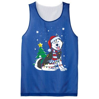 Funny Siberian Husky Christmas Dog Lover Gift Mesh Reversible Basketball Jersey Tank