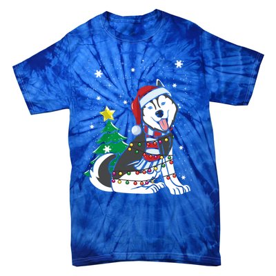 Funny Siberian Husky Christmas Dog Lover Gift Tie-Dye T-Shirt