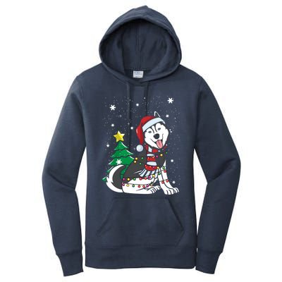 Funny Siberian Husky Christmas Dog Lover Gift Women's Pullover Hoodie