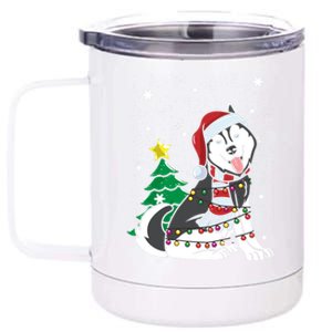 Funny Siberian Husky Christmas Dog Lover Gift 12 oz Stainless Steel Tumbler Cup