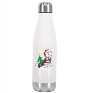 Funny Siberian Husky Christmas Dog Lover Gift Stainless Steel Insulated Water Bottle