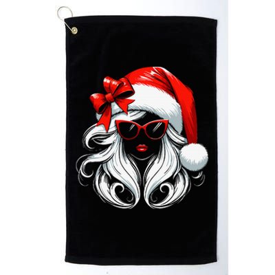 Female Santa Hat Sunglasses Grandma Mom Girl Christmas Platinum Collection Golf Towel