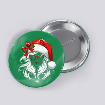 Female Santa Hat Sunglasses Grandma Mom Girl Christmas Button