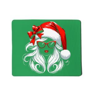 Female Santa Hat Sunglasses Grandma Mom Girl Christmas Mousepad