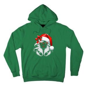 Female Santa Hat Sunglasses Grandma Mom Girl Christmas Tall Hoodie