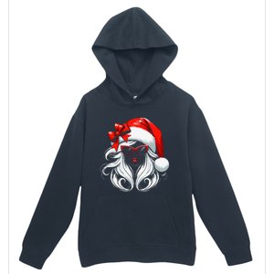 Female Santa Hat Sunglasses Grandma Mom Girl Christmas Urban Pullover Hoodie