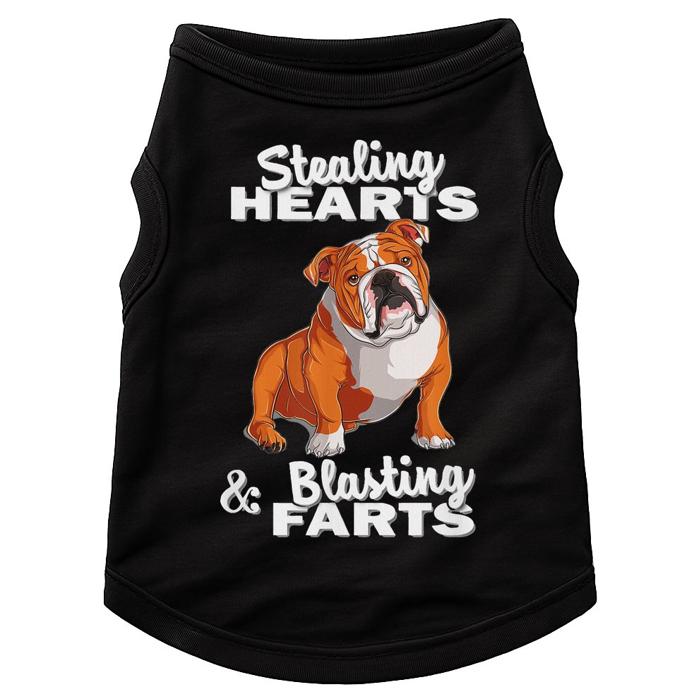 Funny Stealing Hearts Blasting Farts English Bulldog Doggie Tank